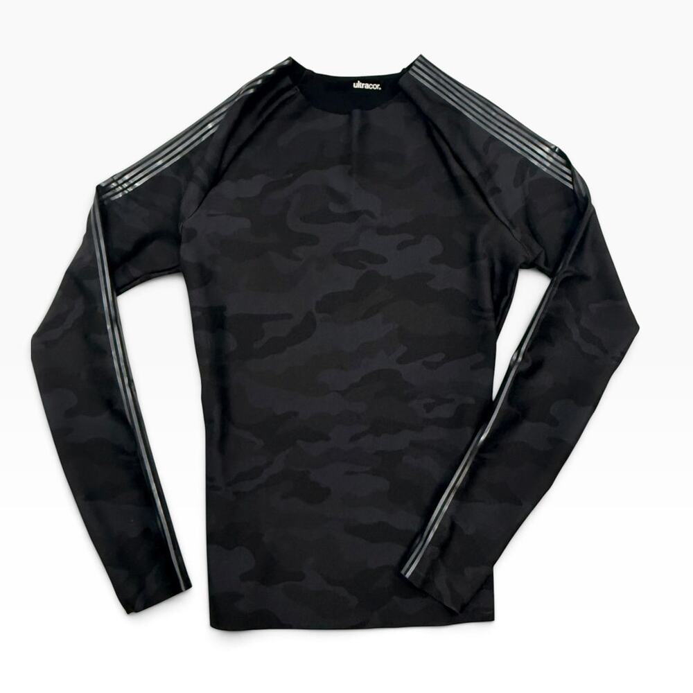 Ultracor Black Camo Long Sleeve Athletic Top Women's Size S NWOT Made USA